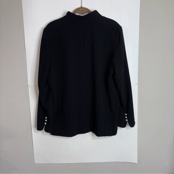 Bob Mackie Women’s Large Black Jacket Colourful Embellishments Pearl Buttons - Picture 9 of 9